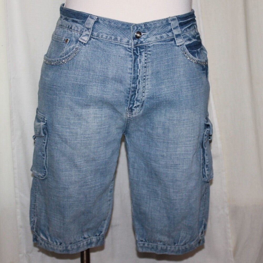 Women's Apollo Jeans Embellished Stretch Hi-Rise Jean Shorts Plus Size 21/22